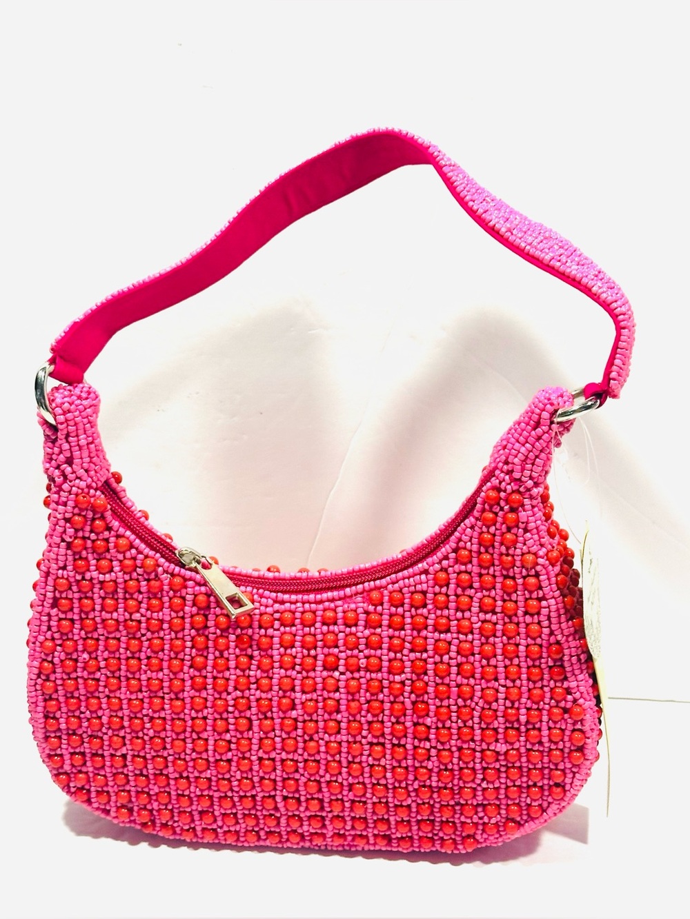 Studio 12 Pink Beaded Shoulder Bag